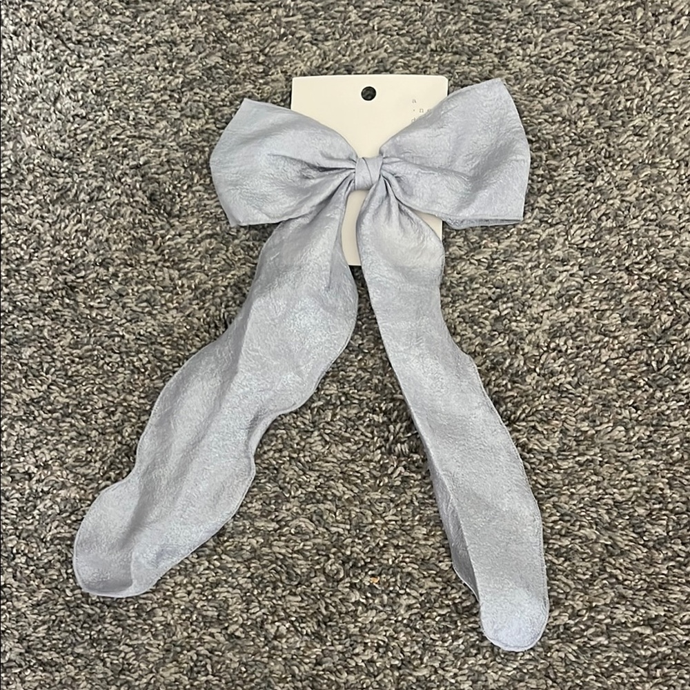 Elegant Silver Hair Bow